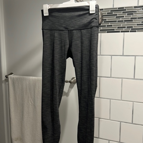 Heathered gray lululemon leggings - Picture 1 of 2